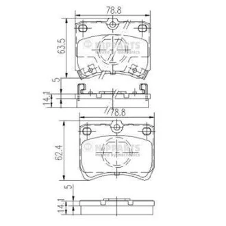 Тормозные колодки дисковые, комплект NIPPARTS J3603032
