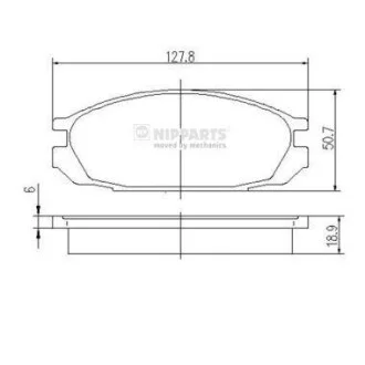 Тормозные колодки дисковые, комплект NIPPARTS J3611032