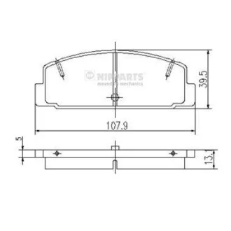 Тормозные колодки дисковые, комплект NIPPARTS J3613002