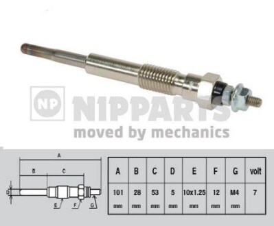 Свеча накаливания NIPPARTS J5712000