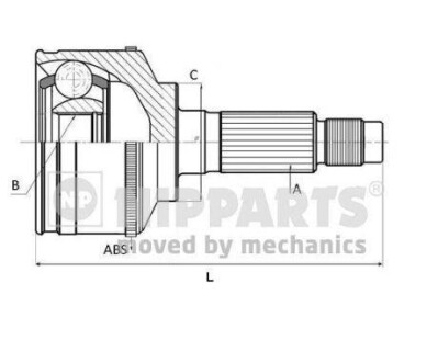 Шарнир равных угловых скоростей (ШРУС) NIPPARTS N2820309