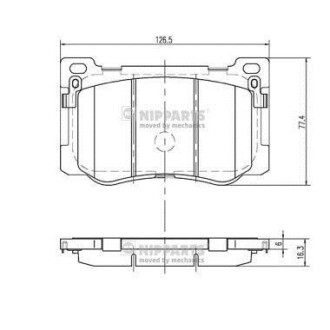 Тормозные колодки дисковые, комплект NIPPARTS N3600549