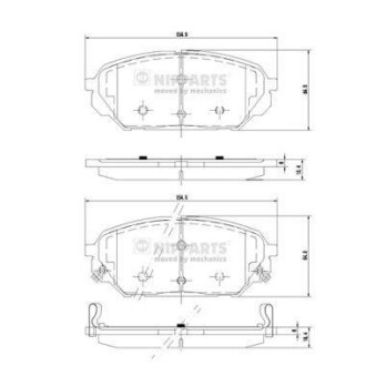 Тормозные колодки дисковые, комплект NIPPARTS N3600551