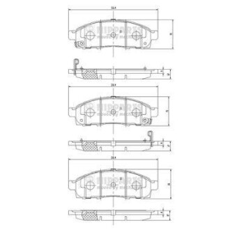 Тормозные колодки дисковые, комплект NIPPARTS N3601101