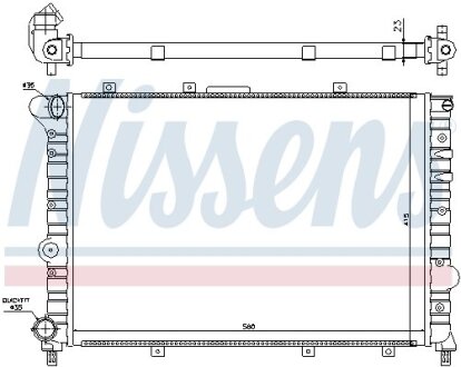 Радиатор охлаждения двигателя NISSENS 60041