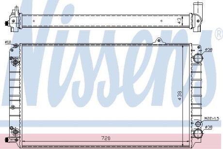 Радиатор охлаждения двигателя NISSENS 60239