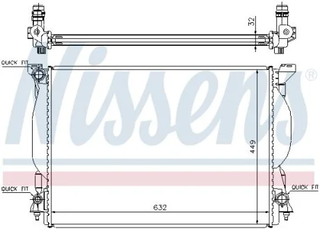 Радиатор охлаждения двигателя NISSENS 60306A