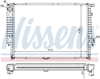 Радиатор охлаждения двигателя NISSENS 60596A