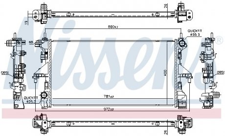 Радіатор охолодження NISSENS 606554