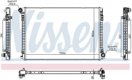 Радіатор охолодження First Fit NISSENS 606704