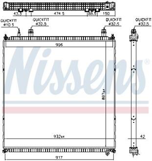 Радиатор охлаждения двигателя NISSENS 606764