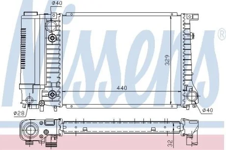 Радиатор охлаждения двигателя NISSENS 60703A