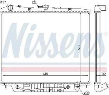 Радиатор охлаждения двигателя NISSENS 60852
