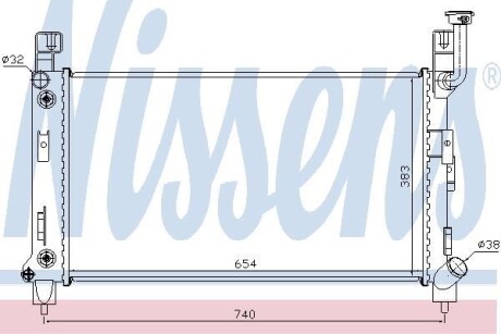 Радиатор охлаждения двигателя NISSENS 60992