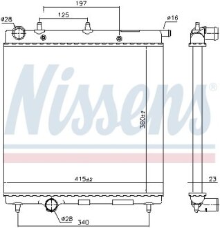 Радиатор охлаждения двигателя NISSENS 61277