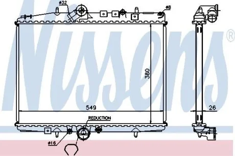 Радиатор охлаждения двигателя NISSENS 61295A