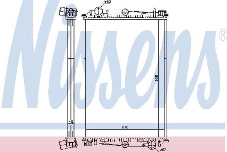 Радиатор охлаждения двигателя NISSENS 614270