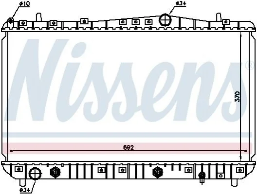 Радіатор охолодження NISSENS 61634 (фото 1)