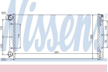 Радиатор охлаждения двигателя NISSENS 61899