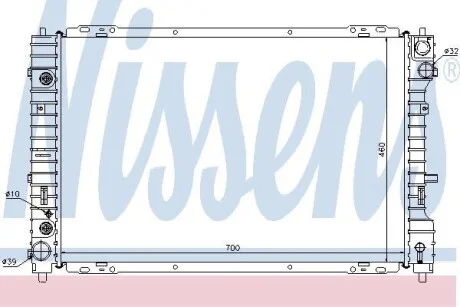 Радиатор охлаждения двигателя NISSENS 62003