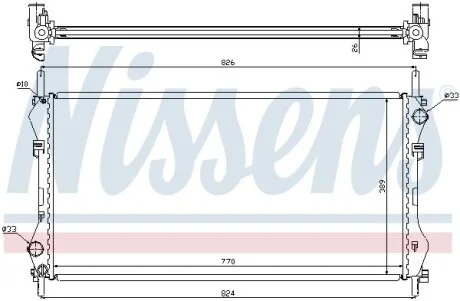 Радиатор охлаждения двигателя NISSENS 62043A