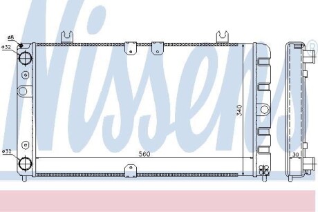 Радиатор охлаждения двигателя NISSENS 623554
