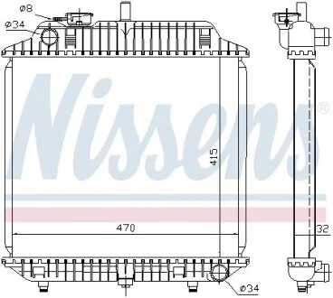 Радиатор охлаждения двигателя NISSENS 62516