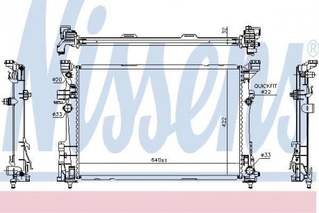 Радіатор охолодження NISSENS 627063