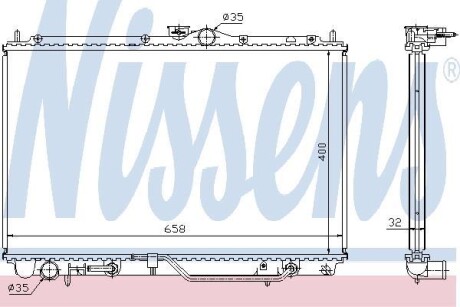 Радиатор охлаждения двигателя NISSENS 62860A