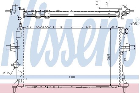 Радиатор охлаждения двигателя NISSENS 63006A