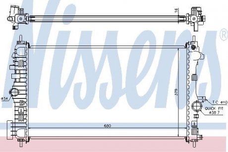 Радіатор охолодження NISSENS 630718