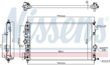 Радиатор охлаждения двигателя NISSENS 630769