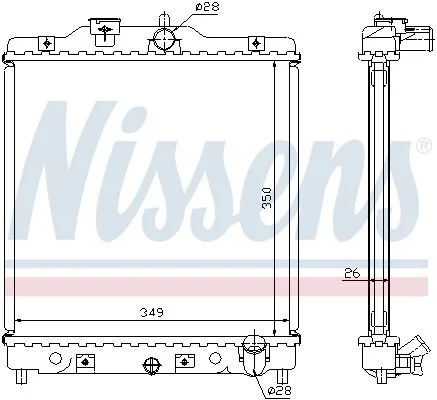 Радіатор охолодження двигуна First Fit NISSENS 63310A (фото 1)