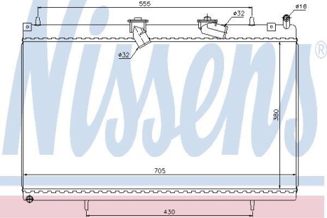 Радиатор охлаждения двигателя NISSENS 63619