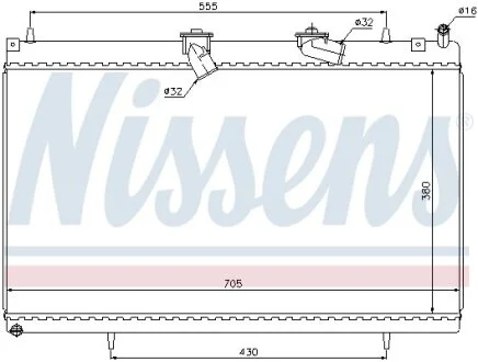 Радиатор охлаждения двигателя NISSENS 63619