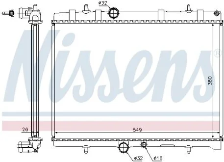 Радиатор охлаждения двигателя NISSENS 63689A