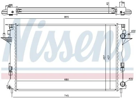 Радіатор охолодження NISSENS 63771