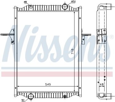 Радиатор охлаждения двигателя NISSENS 63782A