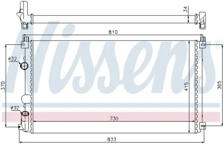 Радиатор охлаждения двигателя NISSENS 63819