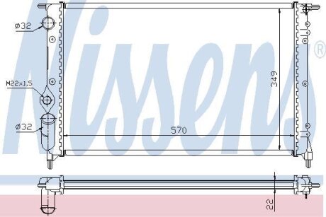 Радіатор охолодження двигуна NISSENS 63925