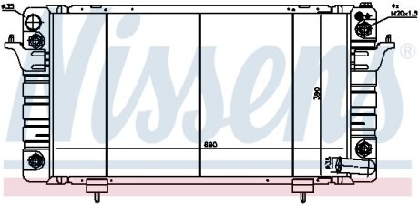 Радиатор охлаждения двигателя NISSENS 64029