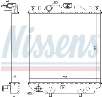Радиатор охлаждения двигателя NISSENS 64174A