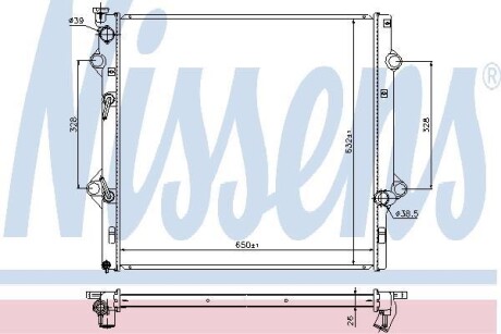 Радиатор охлаждения двигателя NISSENS 646818