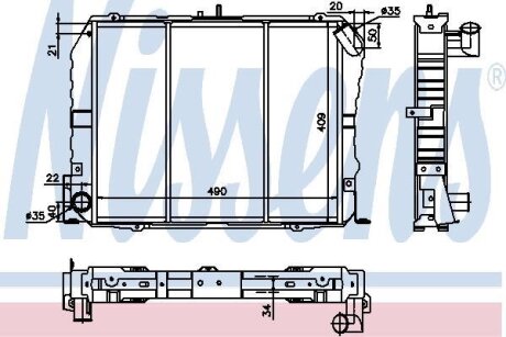 Радіатор охолодження двигуна NISSENS 64737