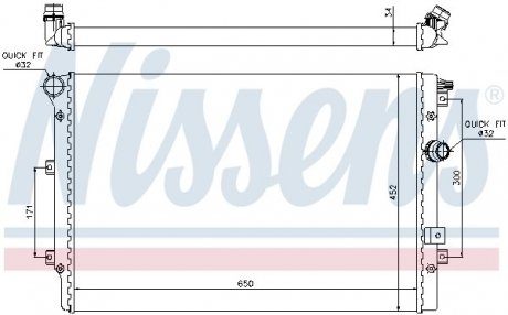 Радіатор охолодження NISSENS 65015