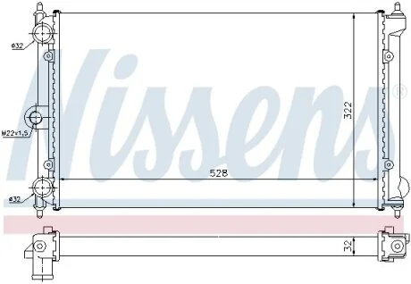 Радиатор охлаждения двигателя NISSENS 651731