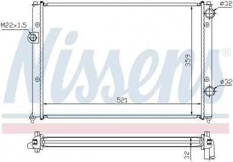 Радіатор охолодження NISSENS 652511