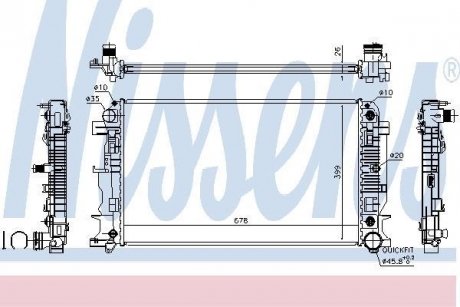 Радиатор охлаждения NISSENS 67157A