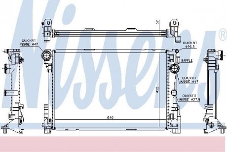 Радіатор охолодження NISSENS 67167