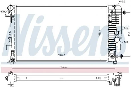 Радіатор охолодження NISSENS 67174